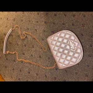 Rose gold Love Moschino crossbody bag